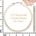 E321 45mm Forever Gold Or Silver Swarovski Crystal Hoops 106438